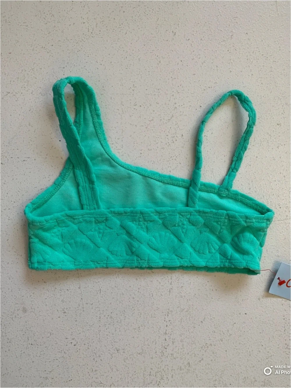 Cat & Jack Girl’s Green Textured Bikini Set Swimsuit Size Small NWT Seashell